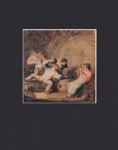 8X10" Matted Print Art Picture: Adriaen Van Ostade, Rustic Concert - Picture 1 of 1