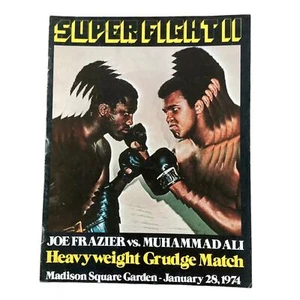 Vintage 1974 Muhammad Ali vs Joe Frazier Boxing Super Fight II Program @ MSG - Picture 1 of 4