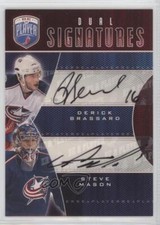 2009-10 Upper Deck Be a Player Dual Signatures Steve Mason Derick Brassard Auto