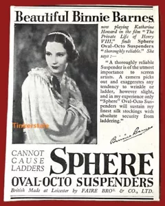 1933 schöne Binnie Barnes Kugel Oval-Okto Hosenträger Faire Bros ohne Leitern - Bild 1 von 1