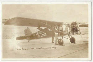 1929 Pioneer Aviation Greater St. Louis - REAL PHOTO Curtiss Robin Airplane - Picture 1 of 2