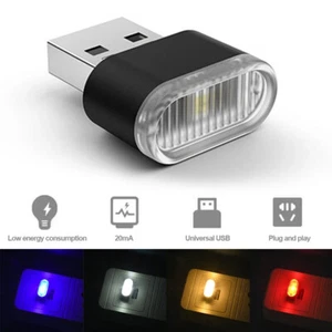 Mini USB LED Light For Mac PC Laptop Neon Night Car Interior Ambient Bulb Lamp - Picture 1 of 20