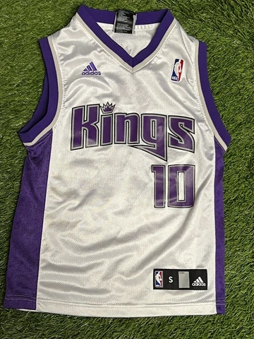 Adidas Sacramento Kings Mike Bibby NBA Jersey Youth Kids Small White Cover