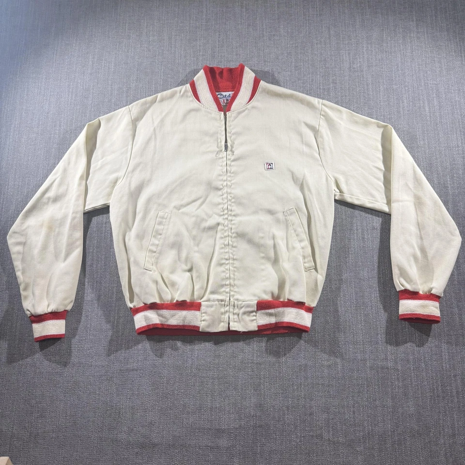 Chaqueta Catalina De Colección Para Hombre Mediana Colección Arthur Ashe Tenis Años 80 EE. UU. Foto 1 de 4