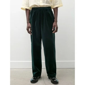Acne Studios Velvet Trousers Dark Green Elasticated Wide Cut - 52 L/XL NWT $510 - Picture 1 of 14