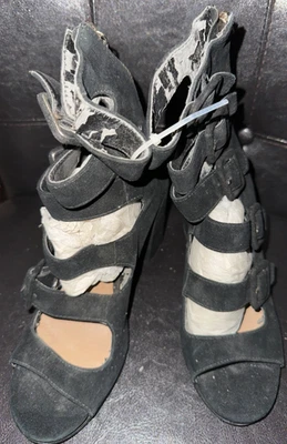 Tacones estilo gladiador de lavandería chinos negros talla 6 Foto 1 de 4