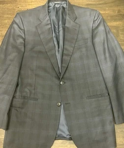 Brooks Brothers Wool / Silk Full Canvas Mens 40R Blue Plaid Madison Wool Jacket - Picture 1 of 10