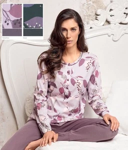 Pigiama donna in caldo cotone modal Lormar Autunno ATN1536 - Foto 1 di 1