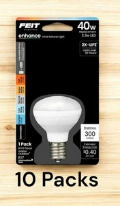 10 Feit R14 E17 (Intermediate) LED Bulb Adjustable White 40 Watt Equivalence - Picture 1 of 1