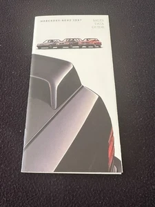 1987 Mercedes DEALER Sales Date Catalog 300 190E 2.3-16 560 SEC SEL SL Brochure - Picture 1 of 7