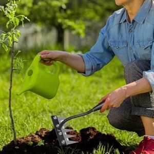 Ergonomic Gardening Carbon Steel Rake Garden Maintenance Compact Design - Picture 1 of 7
