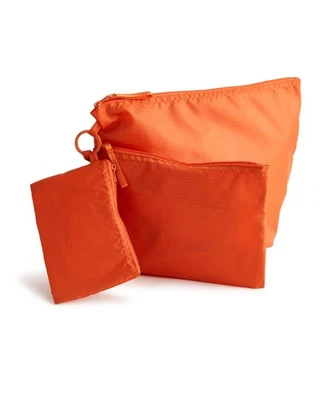 NUEVO Vera Bradley Ripstop 3 Bolsas Organizador Set Viaje Maquillaje Nylon Koi Naranja  Foto 1 de 4