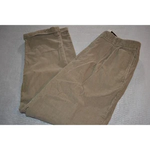 Eddie Bauer Pants Mens Size 35 X 31 Corduroys Tan Cotton Pleated - Picture 1 of 7