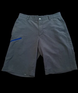 Slazenger Herren Golfshorts 30 grau mit blauem Besatz leichtes Nylon Spandex - Bild 1 von 6