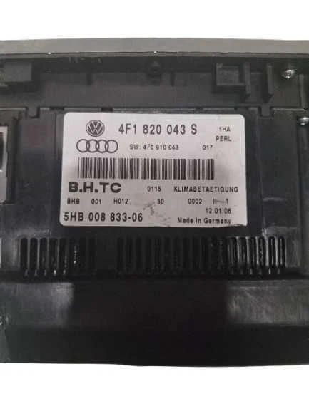 Placa frontal de doble zona de control de temperatura gris para 06-11 AUDI A6 329794 Foto 1 de 4