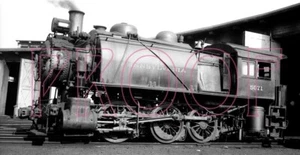 Pennsylvania Railroad (PRR) 0-6-0 Engine 5071 at Wilmington in 1938 - 8x10 Photo - Bild 1 von 1