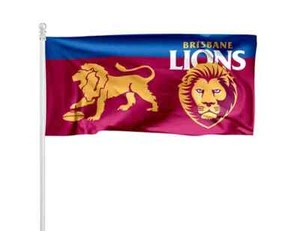 Bandera de poliéster Brisbane Lions AFL muchos tamaños sin poste - Imagen 1 de 5