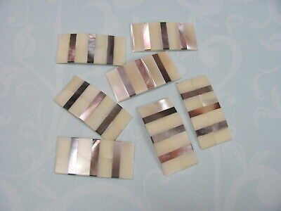 2 Mother Of Pearl MOP Abalone Inlay Blanks Guitar 23mm X 48mm Adhesive 2 Colors • 6.95€