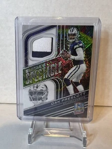 Dak Prescott PLAYER WORN PATCH, 2022 Panini Spectra, Sunday Spectacle Prizm #/25 - Picture 1 of 2