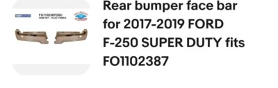 Barra frontal de parachoques trasero izquierdo para Ford F-250 Super Duty 2017-2019 se adapta a FO1102387 Foto 1 de 4