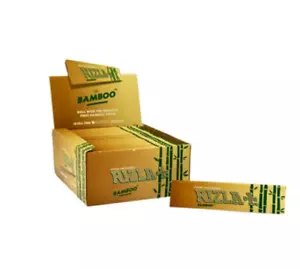 RIZLA BAMBOO KING SIZE Slim Ultra Thin Rolling Papers NEW 1 5 10 25 50 - Picture 1 of 1