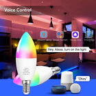 WiFi/Zigbee E14 Bulb Light RGB CW WW LED Candle Bulbs Music Sync APP Dimmable