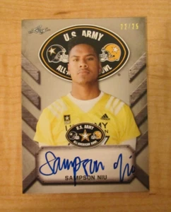 2017 Leaf Metal US Army All-American Bowl Tour Silver Auto 22/25 Sampson NIU - Picture 1 of 2