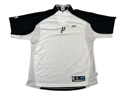 Camisa de tiro de calentamiento Reebok San Antonio Spurs de colección para hombre XL blanca Pullover NBA Foto 1 de 4