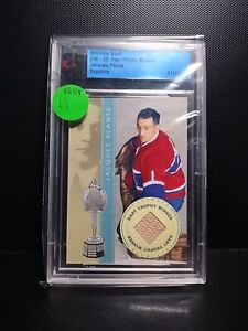 2005 Leaf Itg Jacques Plante 1/1 Game Used Jersey, Hart Trophy, Vault, Sapphire 