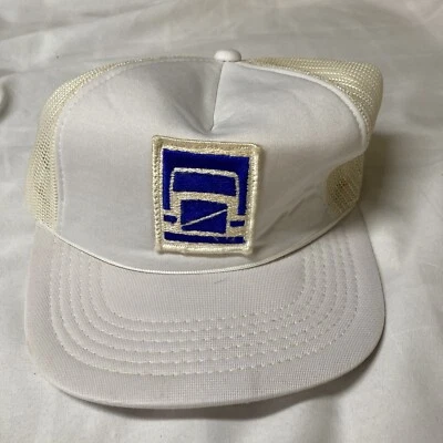 Sombrero SnapBack Camionero de Colección GMC Semi Camiones Parche Blanco con Azul Young An Brand Foto 1 de 4
