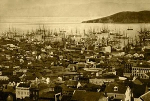 Merchant Ships San Francisco Harbor 1850 : Archival Quality Art Print - Picture 1 of 1