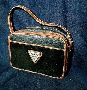 BOLSO SANTA FE -- IMITACIÓN CUERO -- NEGRO/MARRÓN -- CASI COMO NUEVO - Imagen 1 de 4