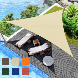 12x12x12 ft 16x16x16 ft Sun Shade Sail Triangle Garden Patio Awning Canopy Cover - Picture 1 of 87