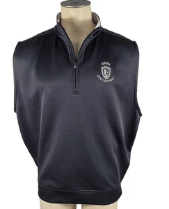 Footjoy Herren 1/4 Reißverschluss schwarz gerippt Strick Golfweste Edina Invitational Gr. Large - Bild 1 von 5
