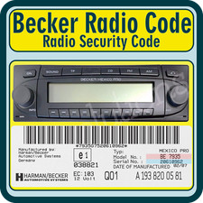 Becker Radio Unlock Code Decode Harman