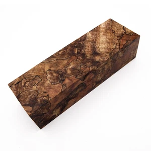 SPALTED MAPLE WOOD STABILISIERT MESSER GRIFF HOLZ GESTOCKTER AHORN ST4147 - Zdjęcie 1 z 2