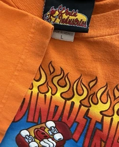 Vintage World Industries T-shirt Youth Size L Flameboy Skateboarding Skate - Picture 1 of 9