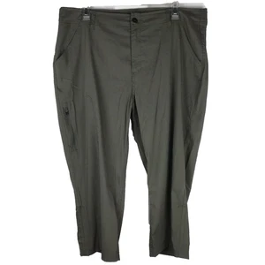 Neu mit Etikett Khombu Stretch Caprihose hoher Bund leicht Wandern Reißverschlusstasche grün XL - Bild 1 von 12