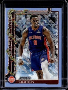 2025-26 Topps Holiday #H33 Jalen Duren brillo azul claro (50F) - Imagen 1 de 2