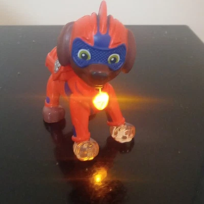 Figura Zuma Paw Patrol Mighty Pups iluminada - Probada - Juguete Zuma naranja muy buen estado Foto 1 de 4