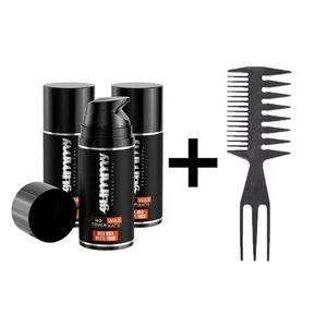 Cera mate profesional gomosa sin contacto acabado mate Max Hold 98 ml 3x + peine para el cabello - Imagen 1 de 4