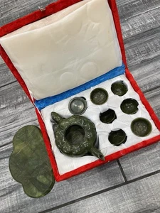 Juego de té vintage de jade verde - Imagen 1 de 9