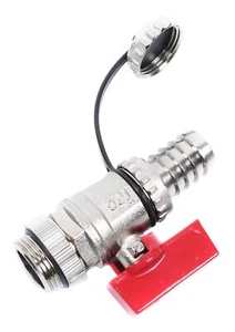 Valvola a sfera Evenes KFE 3/4 nichelata con O-ring e contromadre