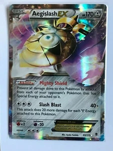 Aegislash EX ULTRA RARE 65/119 XY Phantom Forces Pokemon card TCG NM HOLO - Picture 1 of 2