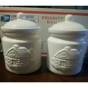 Chestnut Creek Ceramic Canister's Airtight Jar Container Set 6.5” X 4” - Picture 1 of 9