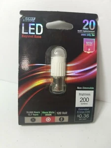 FEIT LED Bayonet Base 20 Watt Replacement BA15d Non-dimmable Warm White 3000K  - Picture 1 of 2