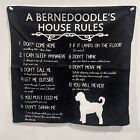 Poszewka na poduszkę A Bernedoodle's House Rules nowa bardzo urocza