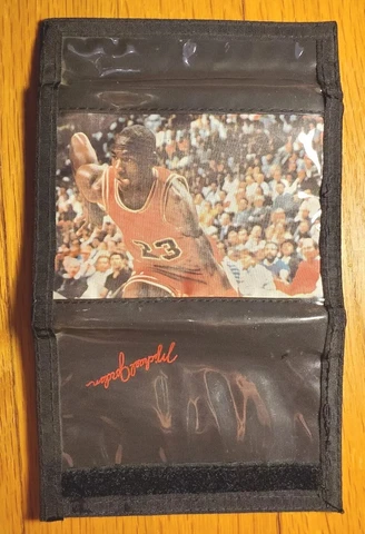 Vintage Michael Jordan Bi-Fold Wallet - NBA Chicago Bulls 90s Memorabolia #23 Cover