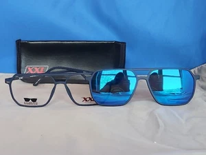 Nuevo marco de gafas XXL para hombre con clip solar polarizado azul Montana 61-14 - Imagen 1 de 17