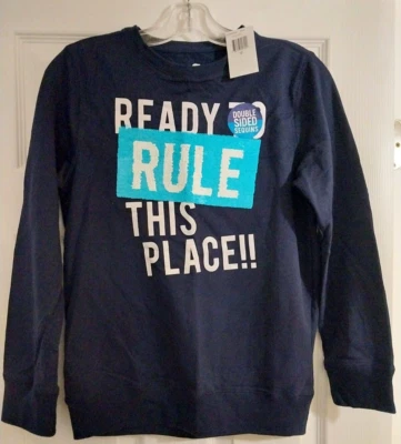 ¡NUEVO! P.S. From Aeropostale - Camisa Manga Larga Azul Marino Unisex (talla 12) Foto 1 de 4